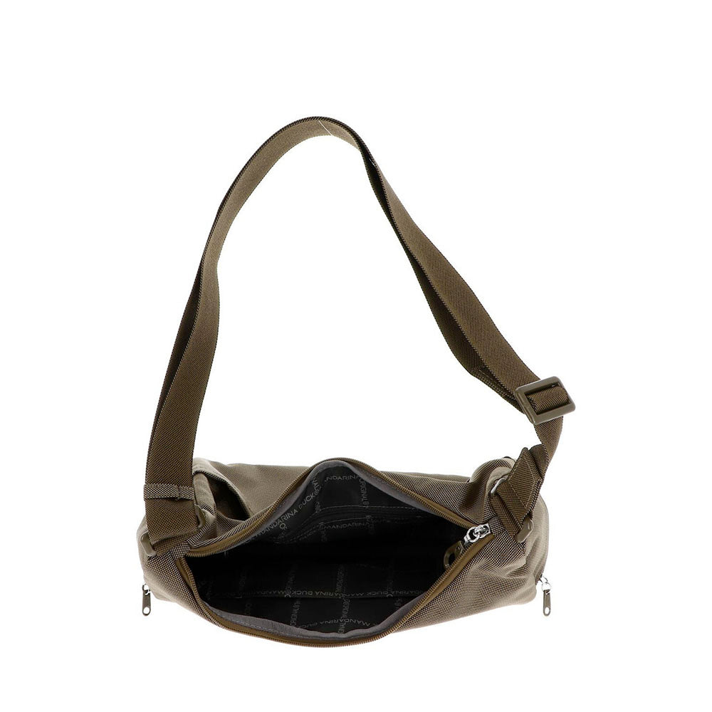 Women's Half-Moon Fabric Crossbody Bag MANDARINA DUCK MD20 in Oil