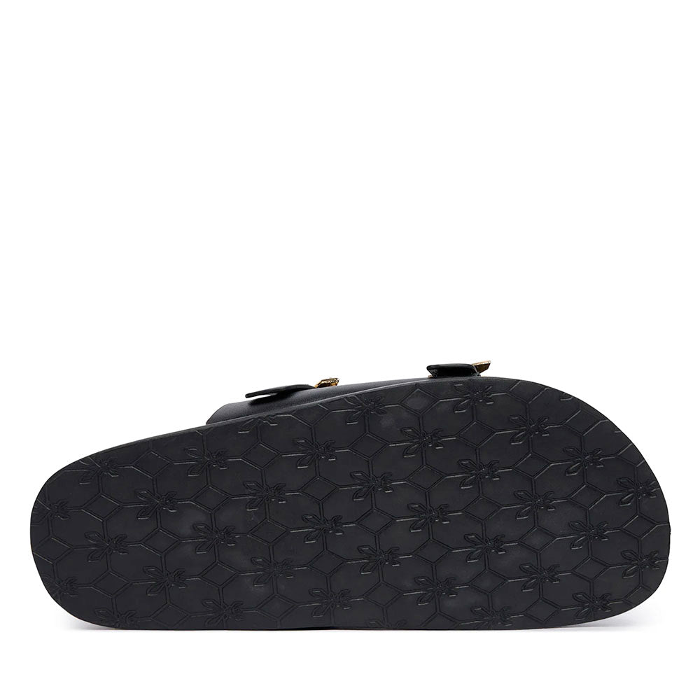 Ciabatte Doppia Fascia PATRIZIA PEPE Girl linea Fly Birkilux in Pelle Nera