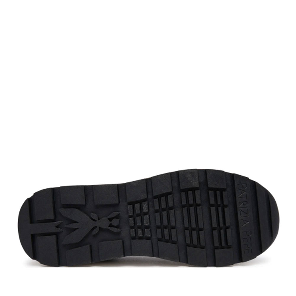 Sneakers Running PATRIZIA PEPE Girl linea Fly Run in Pelle e Suede Nero Platino