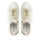 PATRIZIA PEPE Mädchen-Sneaker Fly-Line-Sneaker aus weißem Leder mit Schmuckapplikationen
