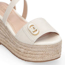 Sandali Donna con Zeppa LIU JO Bali 01 in Pelle color Latte