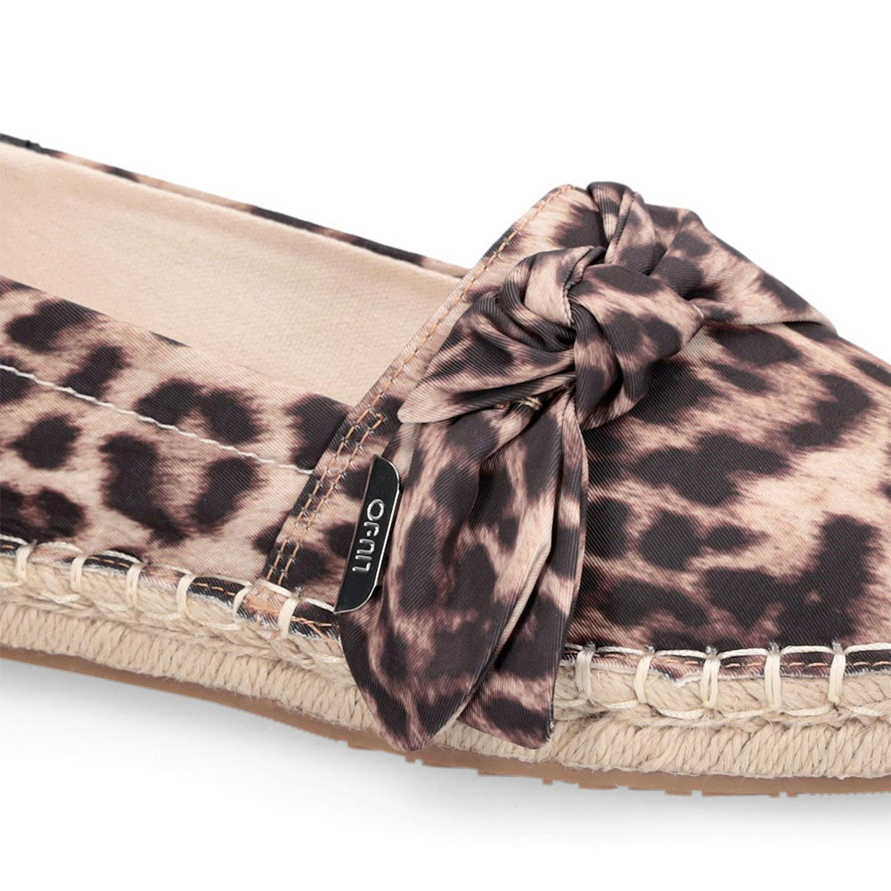 Espadrillas Donna con Fiocco LIU JO Capri 03 in Tessuto stampa Animalier