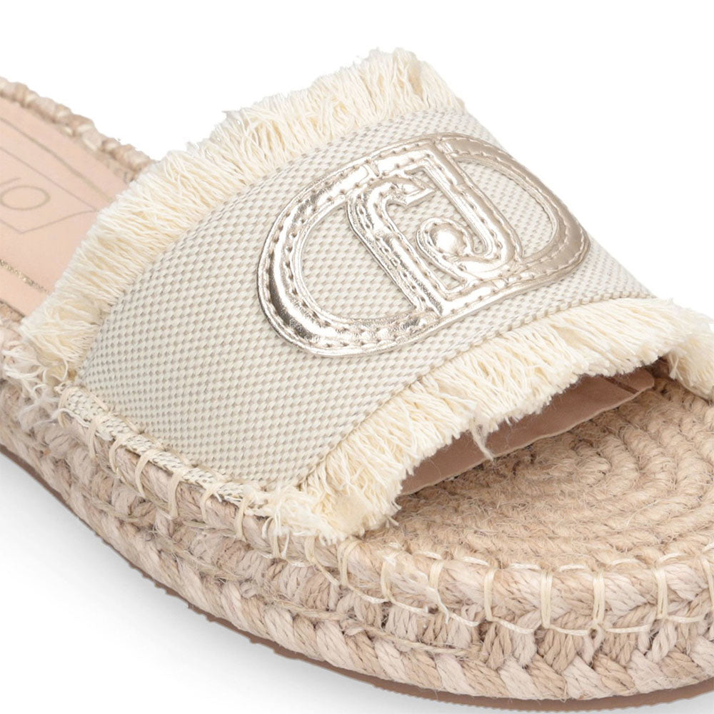 Ciabatte Donna Modello Espradillas LIU JO Paros 02 in Canvas Bianco