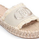 Ciabatte Donna Modello Espradillas LIU JO Paros 02 in Canvas Bianco