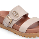 Ciabatte Donna Doppia Fascia LIU JO Livia 02 in Pelle Beige