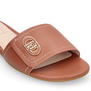 Ciabatte Donna Flat LIU JO Sandy 03 in Pelle Marrone
