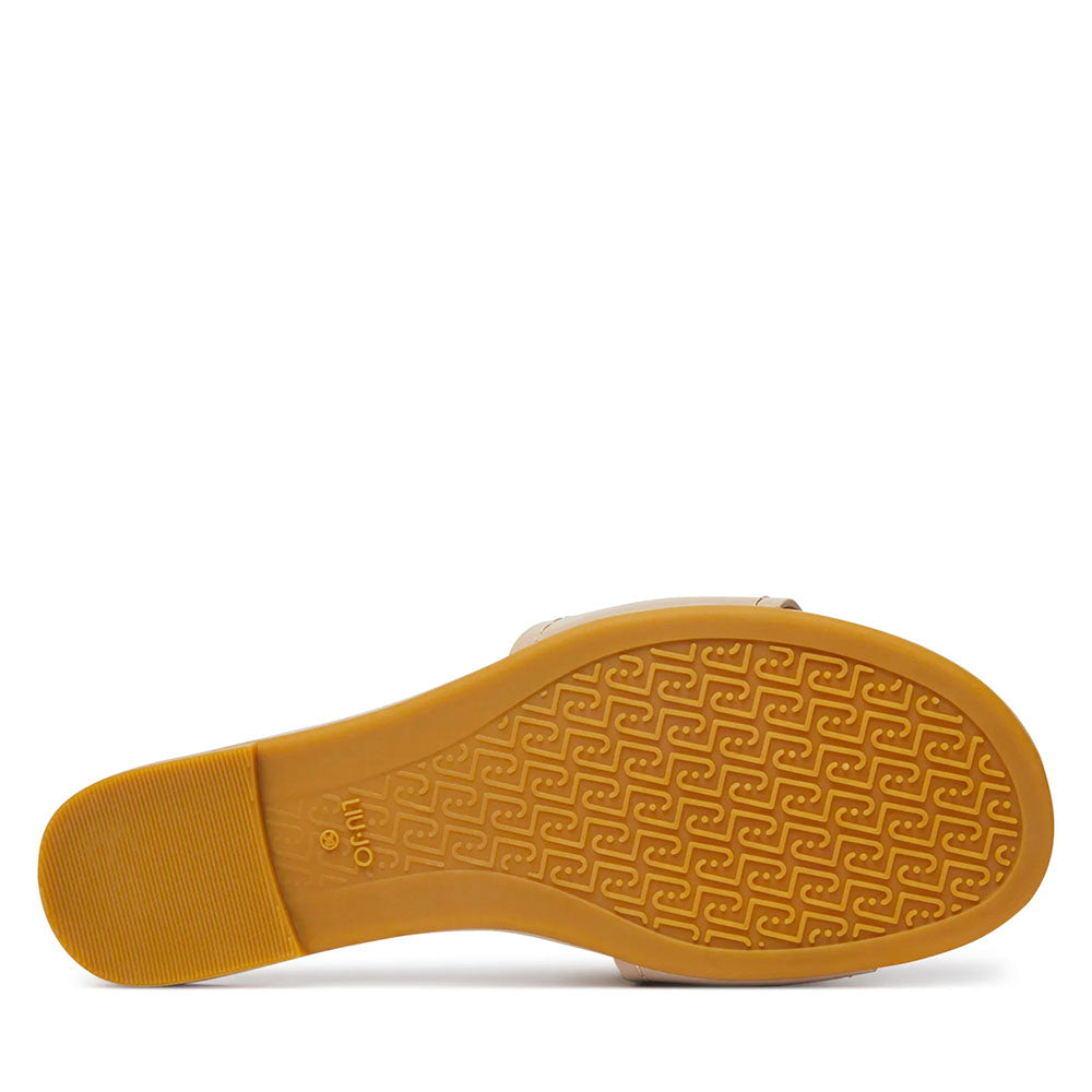 Ciabatte Donna Flat LIU JO Sandy 03 in Pelle Beige