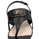 Sandali Donna Flat LIU JO Sandy 10 in Pelle Nera