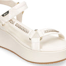 Sandali Platform Donna LIU JO Flo 05 in Vernice color Latte