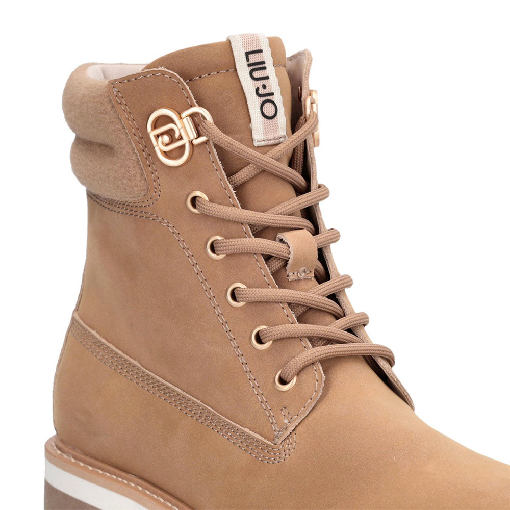 Anfibi Donna LIU JO Tammy 01 in Nabuck color Cognac