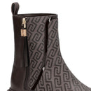 Stivali Donna LIU JO Rumi 46 in Ecopelle Saffiano stampa Monogram color Moka