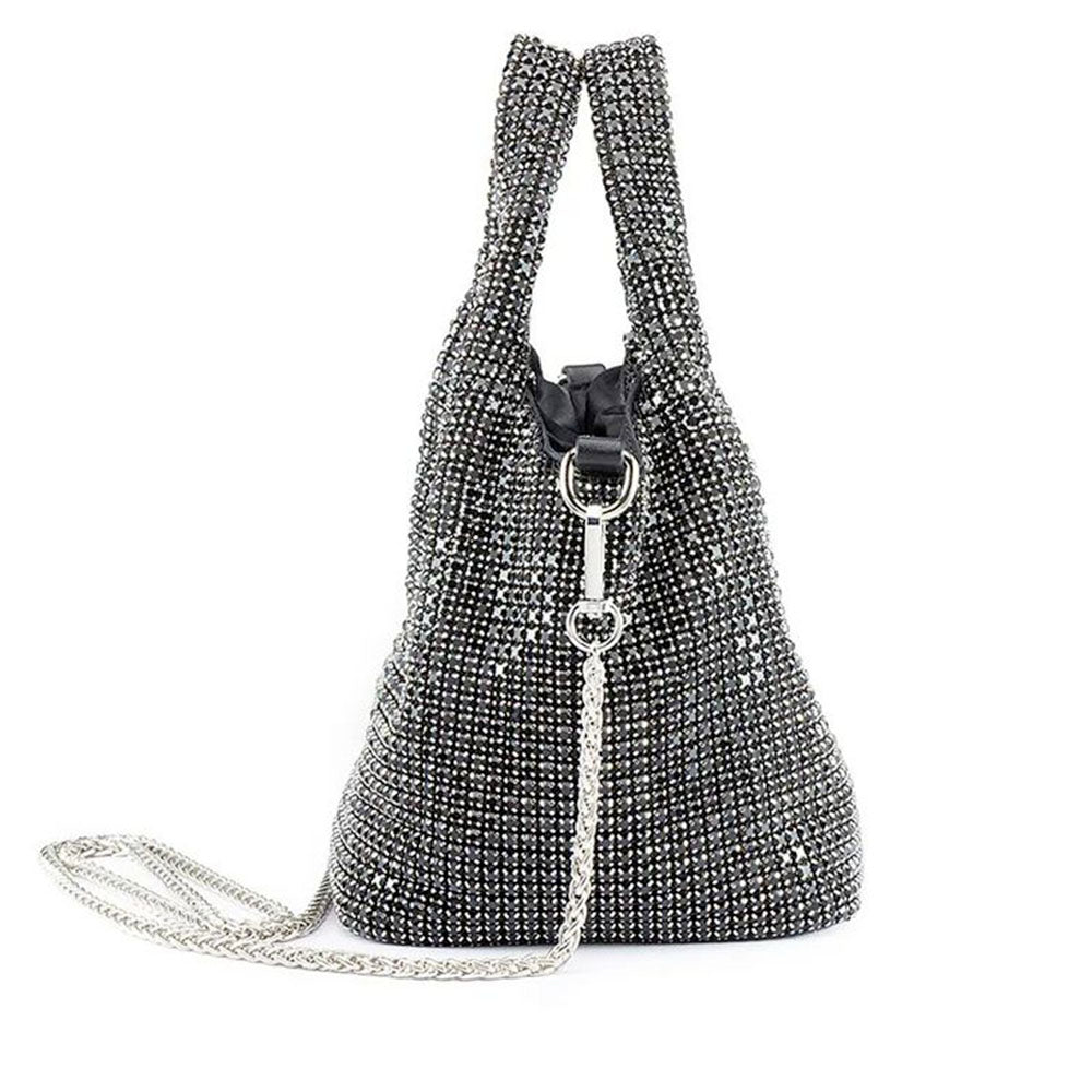 Borsa Gioiello a Mano CULT linea Demi Nera con Strass