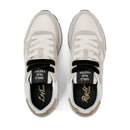 Women's Cream White Sneakers SUN68 Ally Silver Gold - Z46202