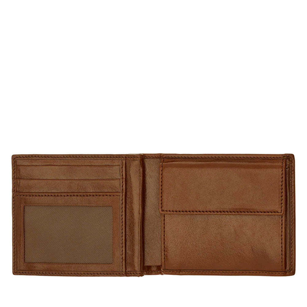 Portafoglio Uomo con Pattina e Portamonete THE BRIDGE In Pelle Marrone linea Story 01426601