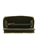 Portafoglio Donna Zip Around THE BRIDGE linea Ginevra in Pelle Verde Timo
