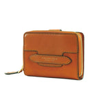 Portafoglio Donna Piccolo Zip Around THE BRIDGE linea Lucrezia in Pelle Arancio Bruciato