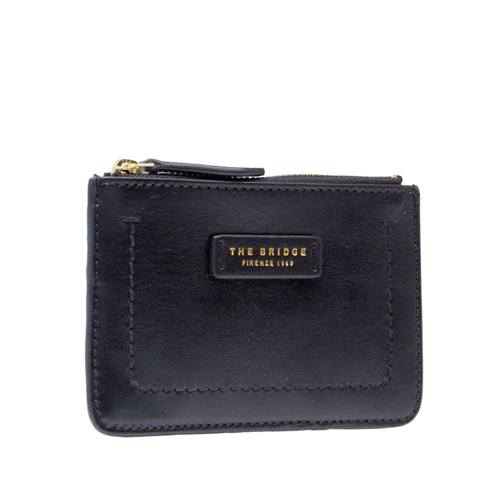 Porta Carte Donna THE BRIDGE linea Fiona in Pelle Nera