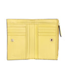 Portafoglio Donna con Bottone THE BRIDGE linea Lucrezia in Pelle Giallo Banana