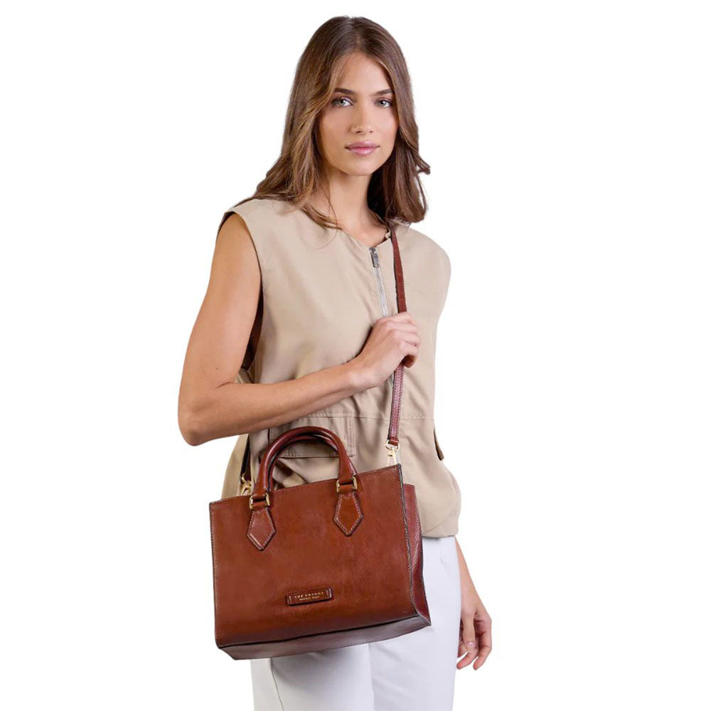 Borsa Donna a Mano Grande THE BRIDGE linea Ida in Pelle Marrone