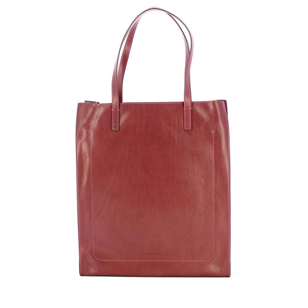Borsa Donna Shopper Verticale THE BRIDGE linea Mirra in Pelle Viola Orchidea