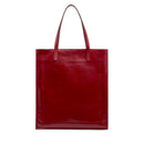 Borsa Donna Shopper Verticale THE BRIDGE linea Mirra in Pelle Rosso Mattone