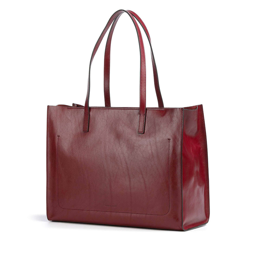 Borsa Donna Shopper THE BRIDGE linea Mirra in Pelle Rosso Barolo