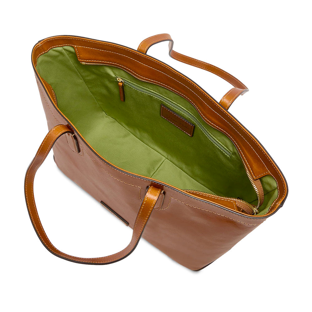 Shopping Bag Donna THE BRIDGE linea Larissa in Pelle color Cognac