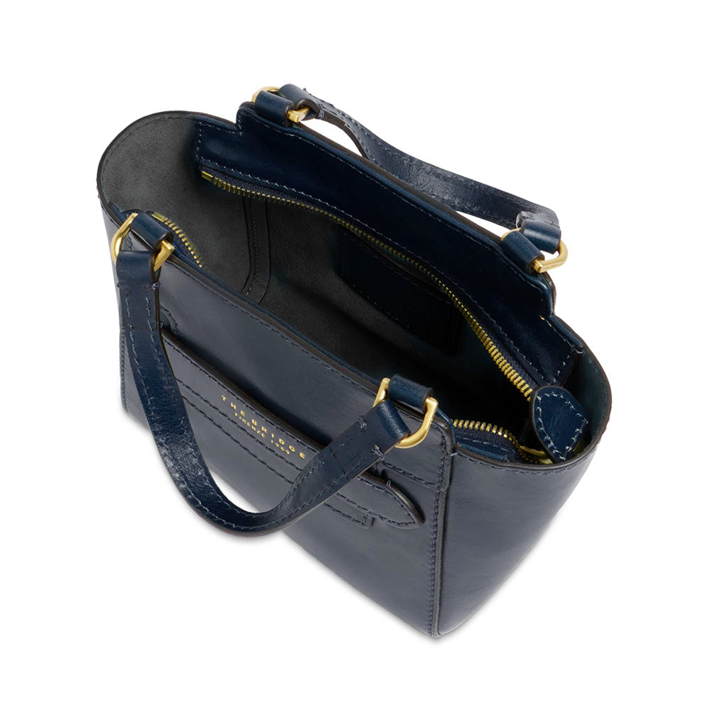 Borsa Donna a Mano THE BRIDGE linea Lucrezia in Pelle Blu Notte