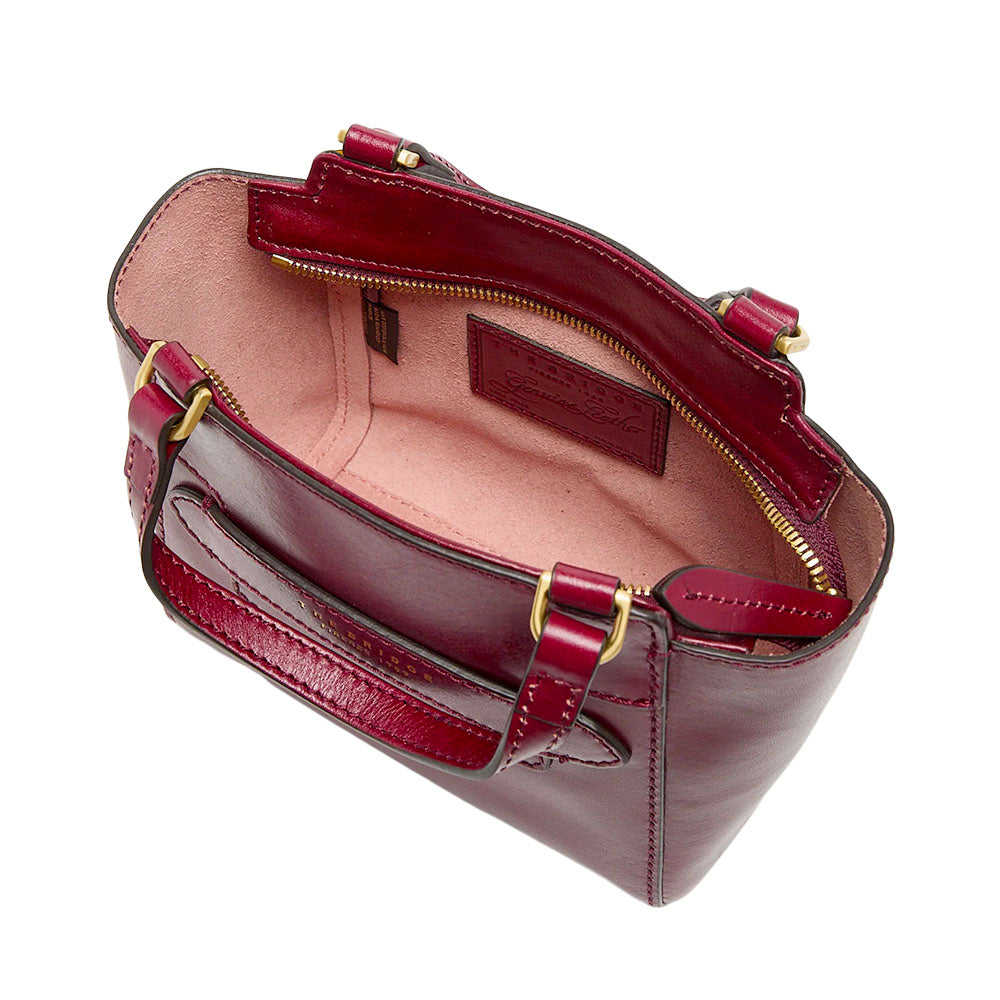Borsa Donna a Mano THE BRIDGE linea Lucrezia in Pelle Rosso Barolo
