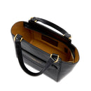 Damen-Henkeltasche THE BRIDGE Modell Lucrezia aus schwarzem Leder