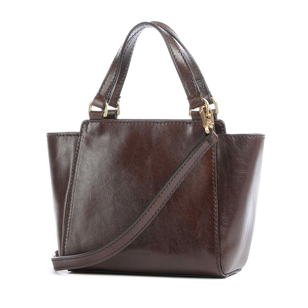 Borsa Donna a Mano THE BRIDGE linea Lucrezia in Pelle color Moka