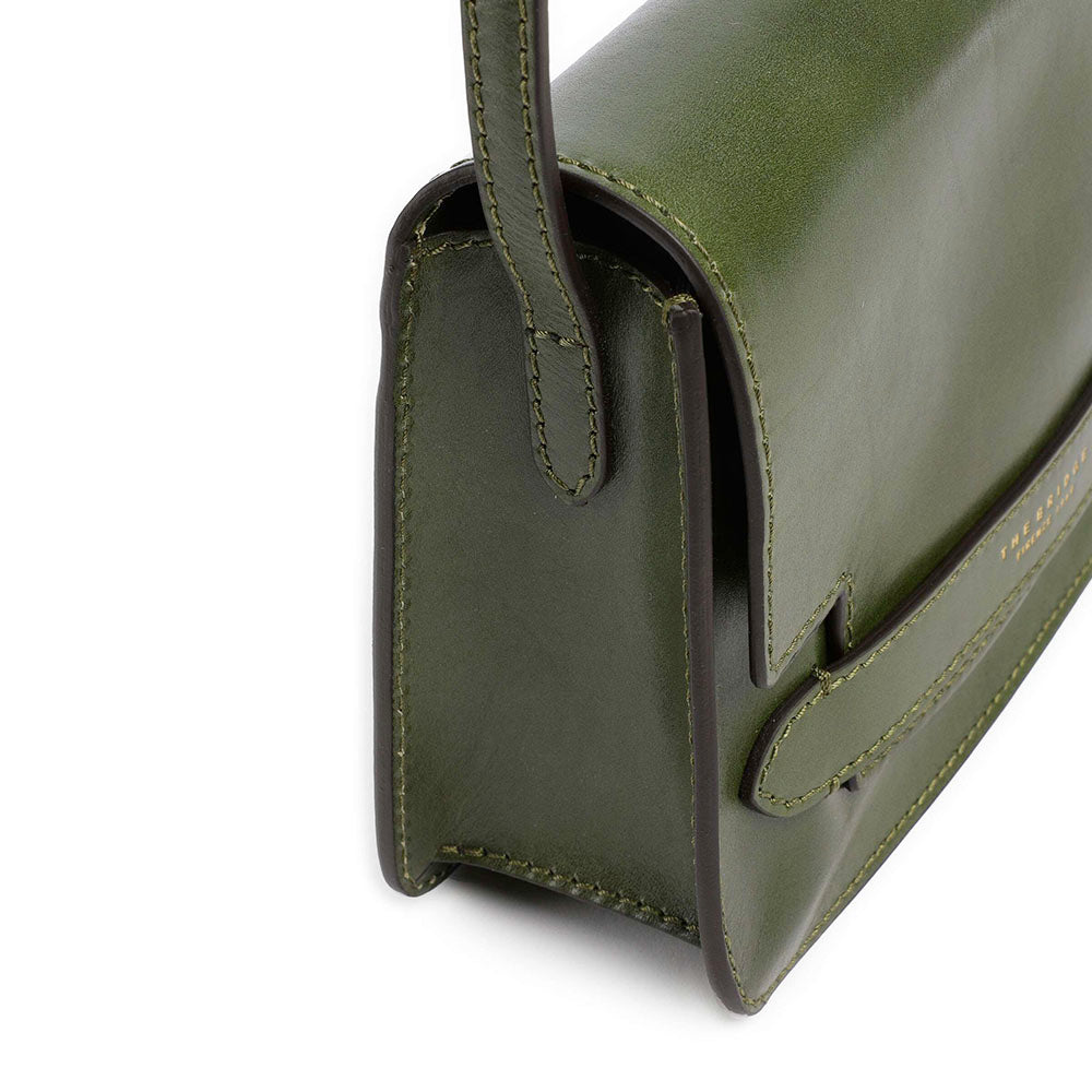 Borsa Donna a Tracolla Media THE BRIDGE linea Lucrezia in Pelle Verde Maggiorana