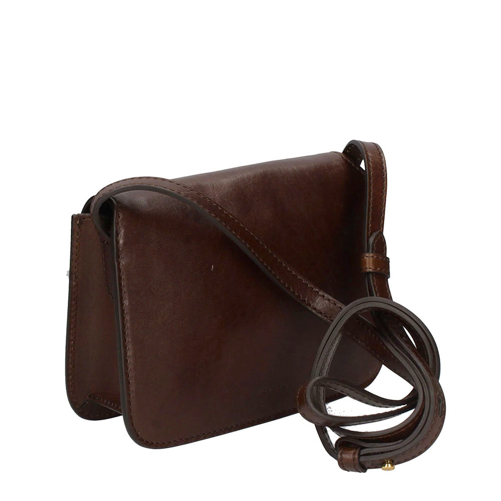 Borsa Donna a Tracolla Media THE BRIDGE linea Lucrezia in Pelle color Moka