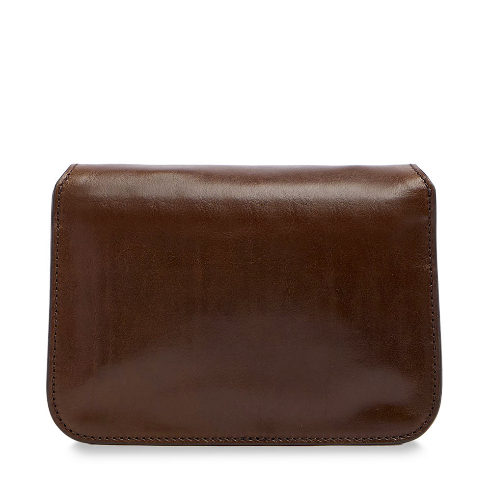 Women's Medium Moka Leather Crossbody Bag THE BRIDGE Lucrezia