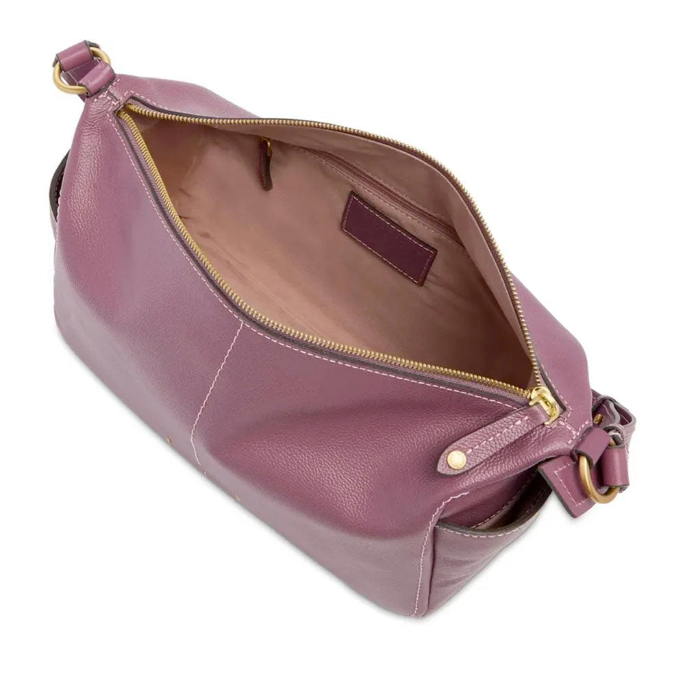Borsa Donna a Spalla THE BRIDGE linea Letizia in Pelle Viola Orchidea