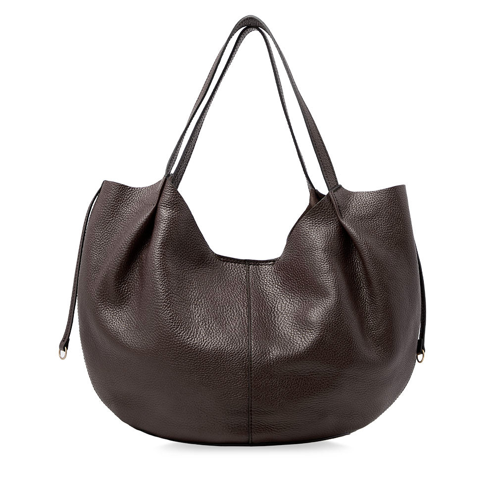 Maxi Shopping Bag Donna THE BRIDGE linea Marisa in Pelle color Moka