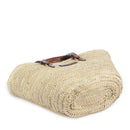 Borsa da Mare THE BRIDGE linea Clara in Rafia Naturale e Pelle Marrone