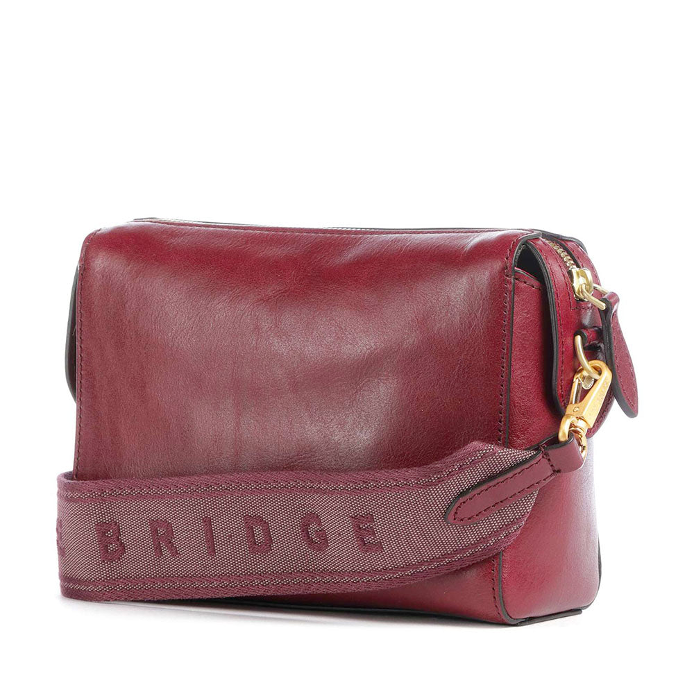 Borsa Donna a Tracolla THE BRIDGE linea Frida in Pelle Rosso Barolo