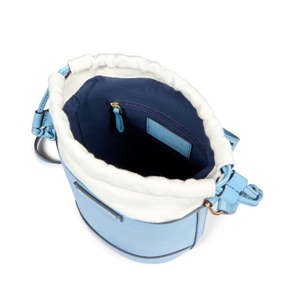 Borsa Donna a Secchiello THE BRIDGE linea Greta in Pelle Baby Blu