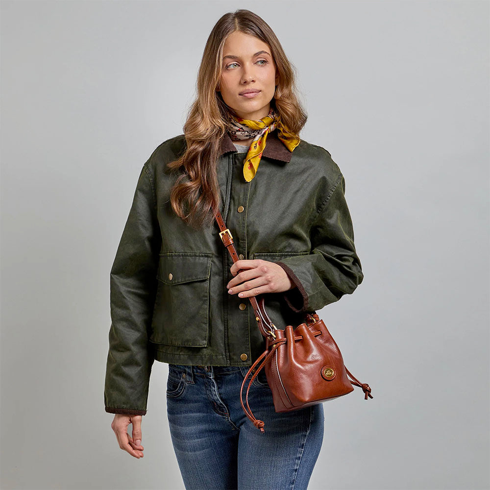 Borsa Donna Secchiello Mini THE BRIDGE linea Story in Pelle Marrone