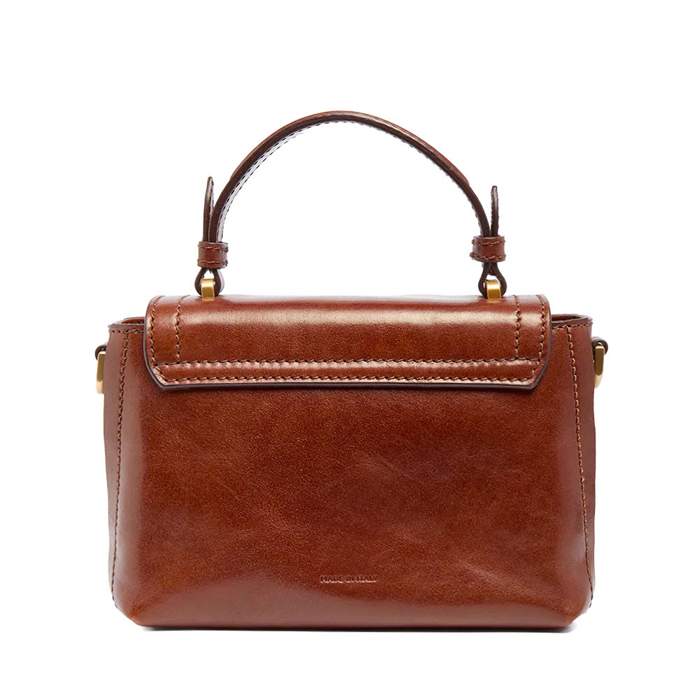 Women's Mini Brown Leather Handbag THE BRIDGE Story