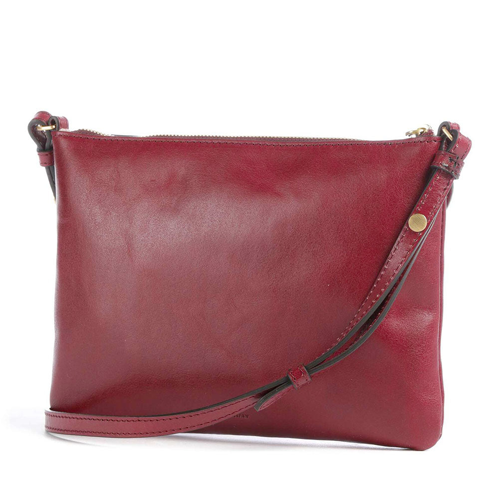 Borsa Donna Piatta a Tracolla THE BRIDGE linea Frida in Pelle Rosso Barolo