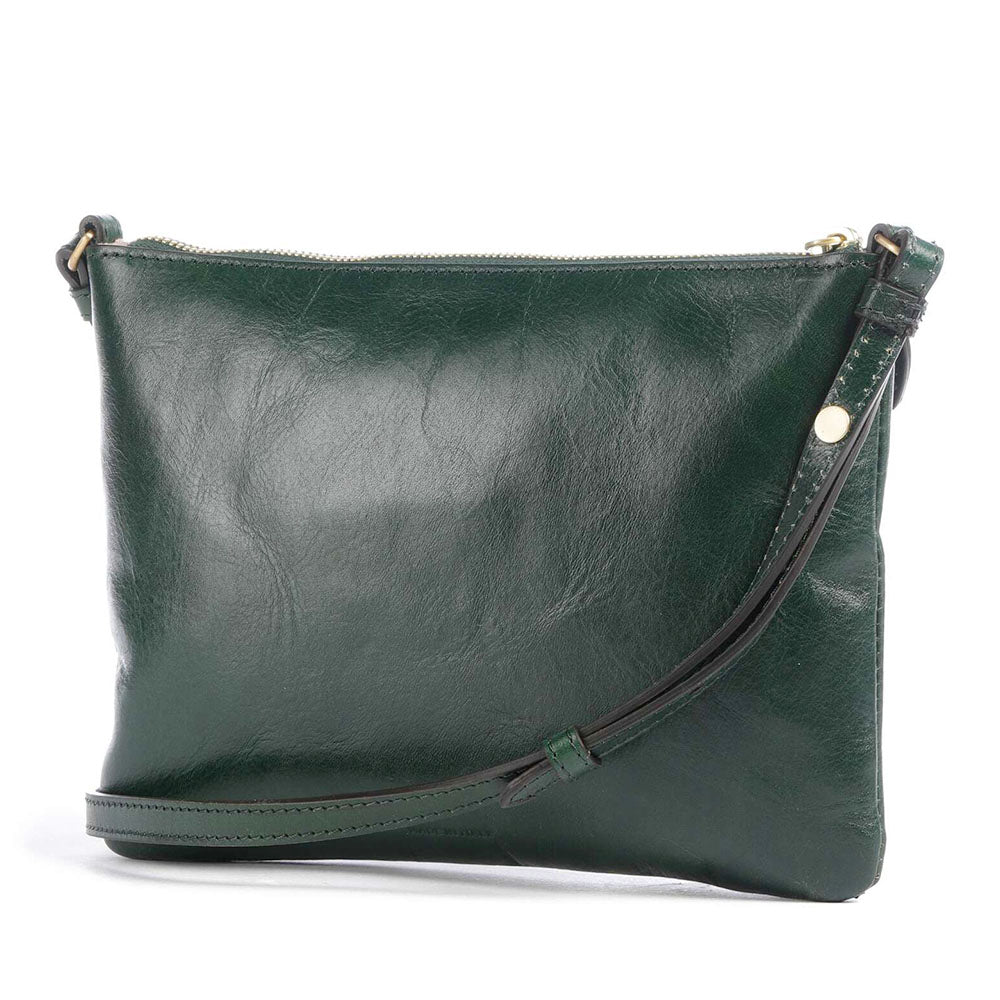Borsa Donna Piatta a Tracolla THE BRIDGE linea Frida in Pelle Verde Pino