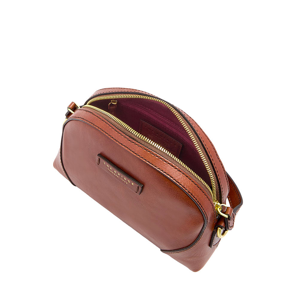 Borsa Donna a Tracolla THE BRIDGE linea Magda in Pelle color Zafferano