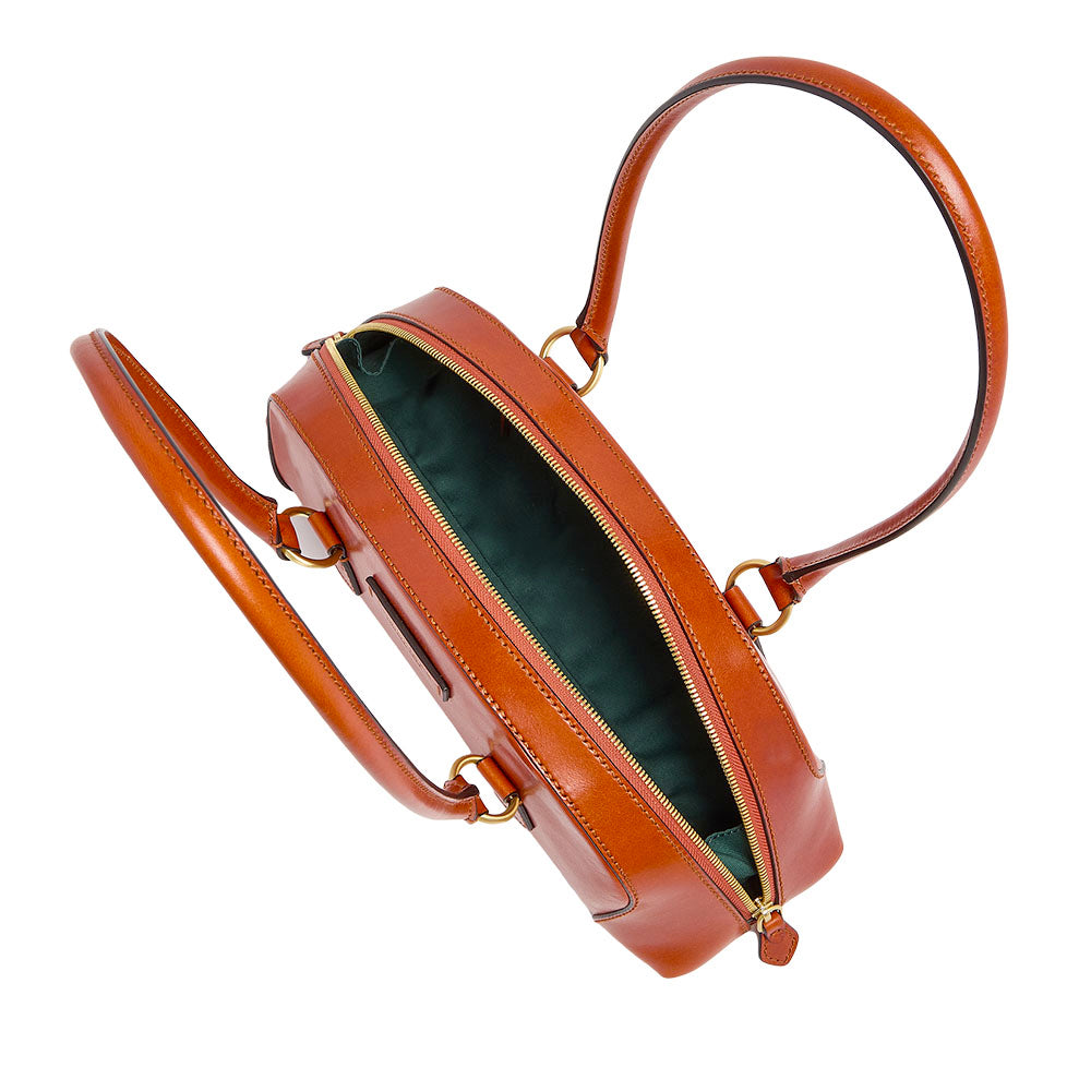 Borsa Donna Bauletto a Spalla THE BRIDGE linea Magda in Pelle color Zafferano
