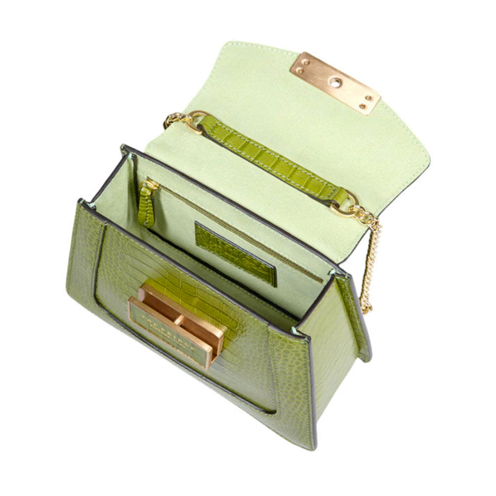 Borsa Donna a Mano THE BRIDGE linea Ginevra Wow in Pelle stampa Cocco Verde Pistacchio
