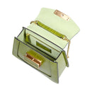 Borsa Donna a Mano THE BRIDGE linea Ginevra Wow in Pelle stampa Cocco Verde Pistacchio