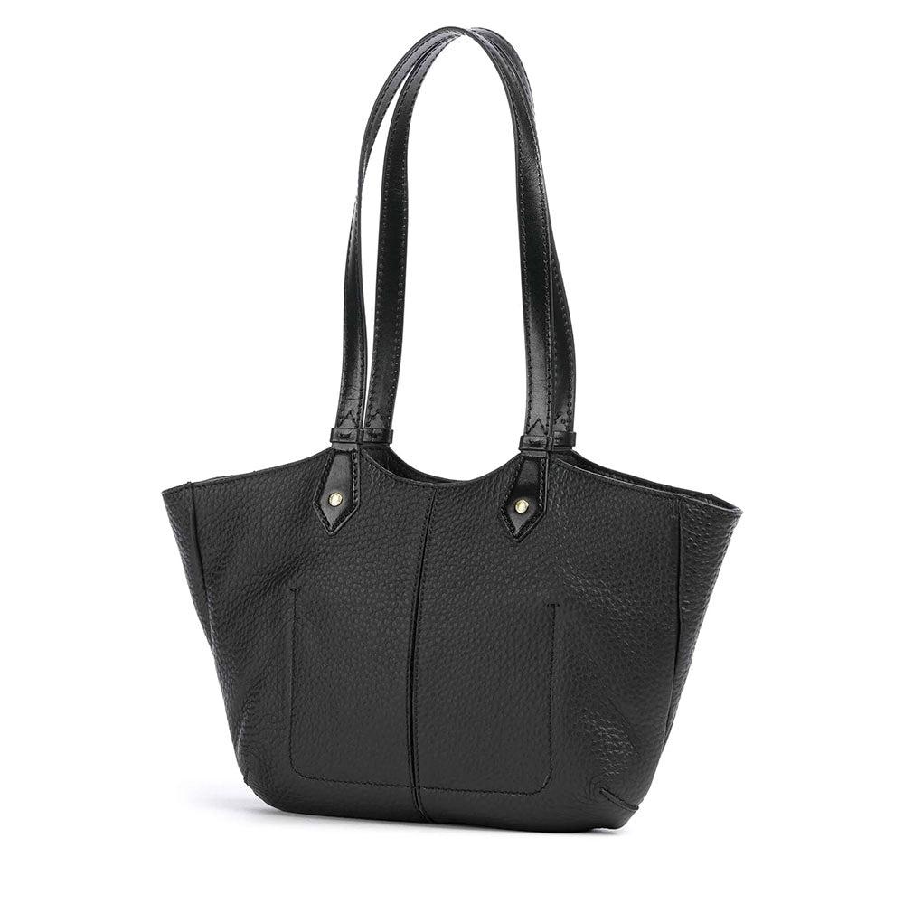 Women's Black Leather Tote Bag THE BRIDGE Martina