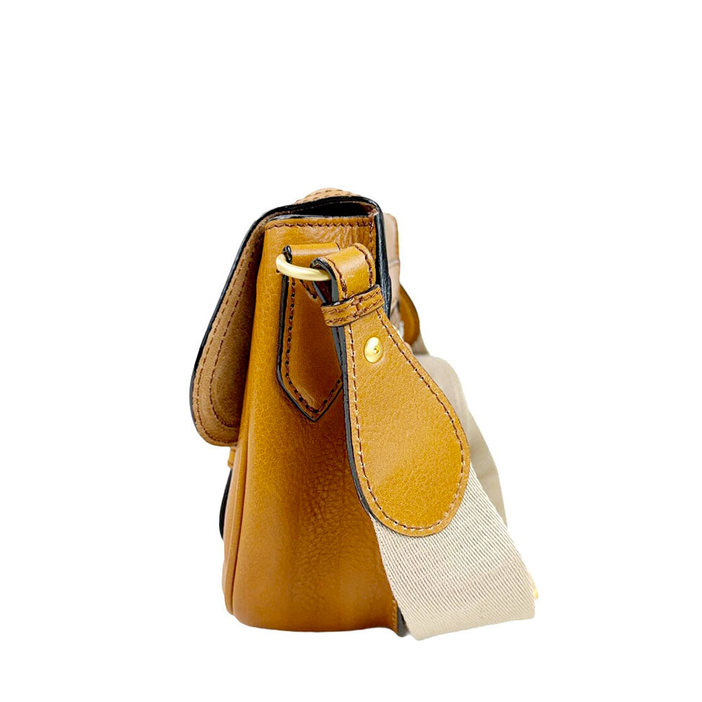 Borsa Donna a Tracolla THE BRIDGE linea Isadora in Pelle color Cognac