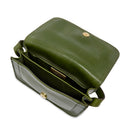 Borsa Donna a Tracolla Small THE BRIDGE linea Story in Pelle Verde Maggiorana